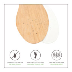 cedar wood shoe insoles properties